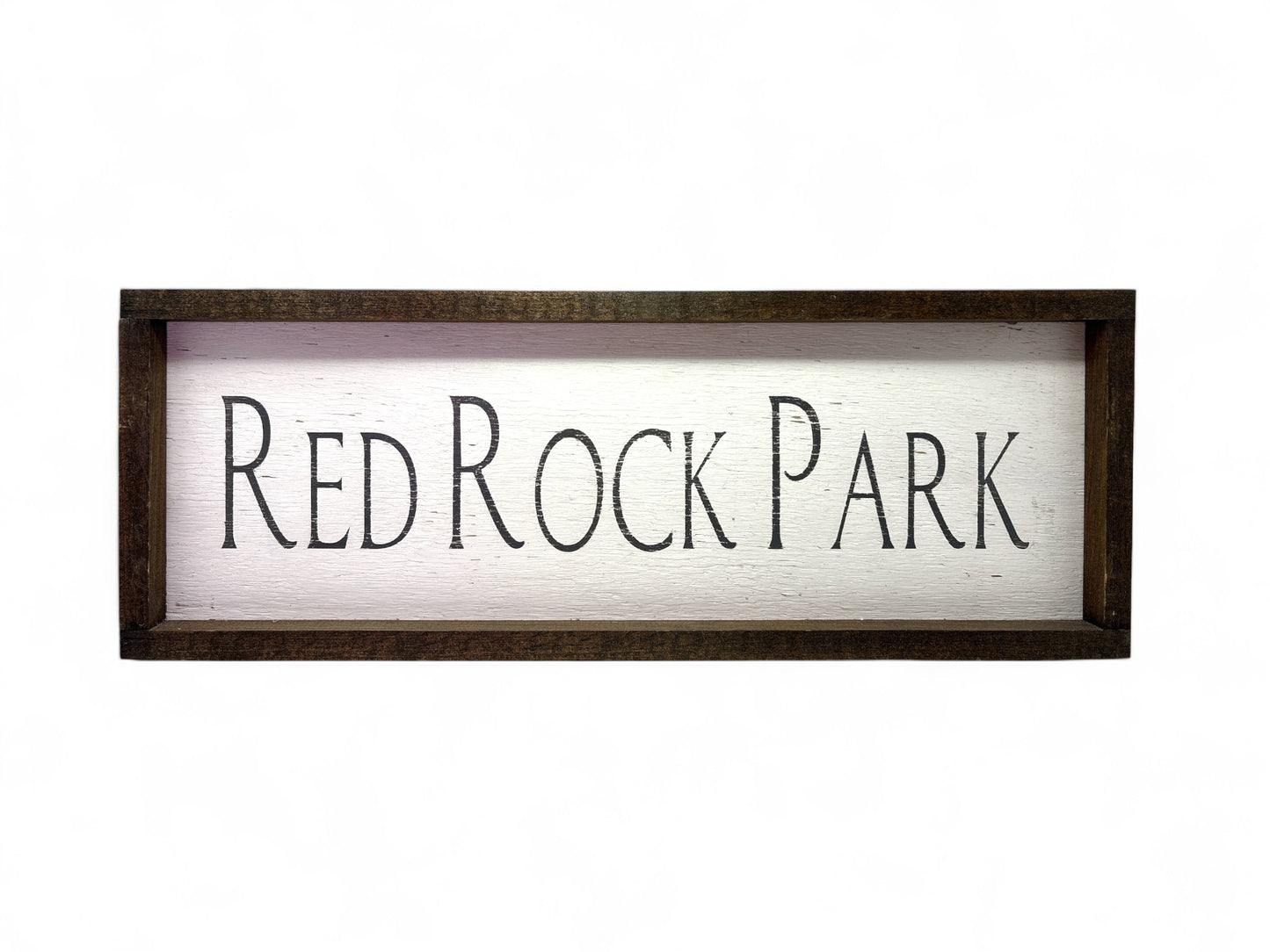 Red Rock Park Hand-Painted Wooden Sign