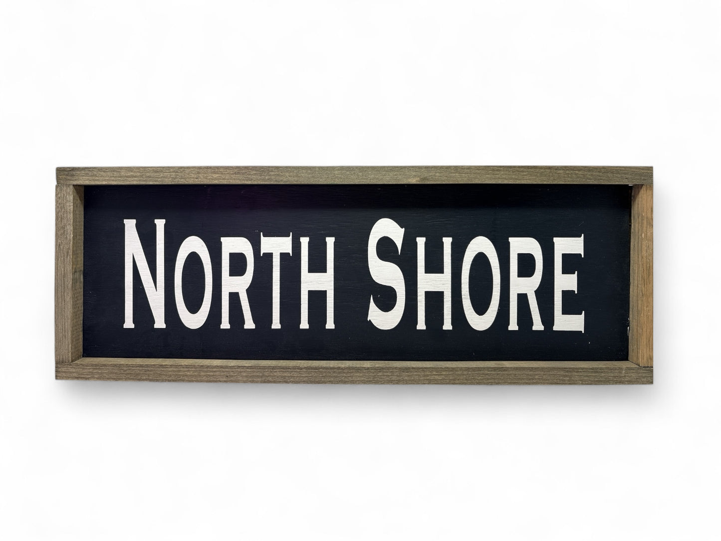 North Shore Hand-Painted Wooden Sign