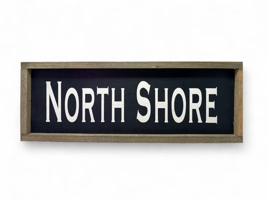 North Shore Hand-Painted Wooden Sign