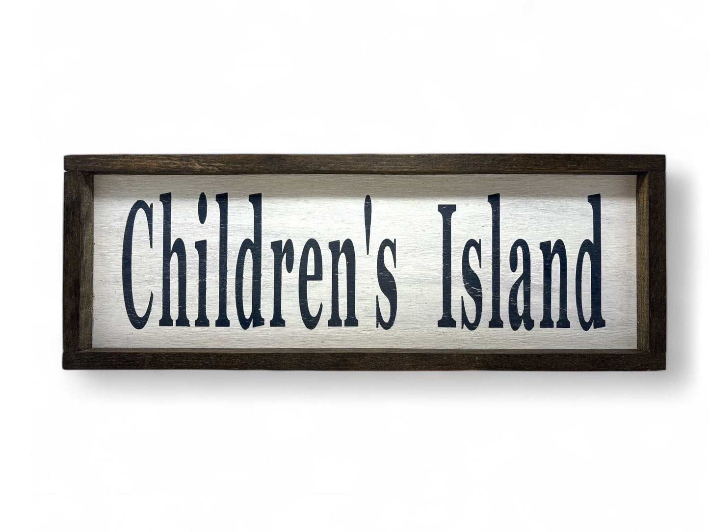 Children's Island Hand-Painted Wooden Sign