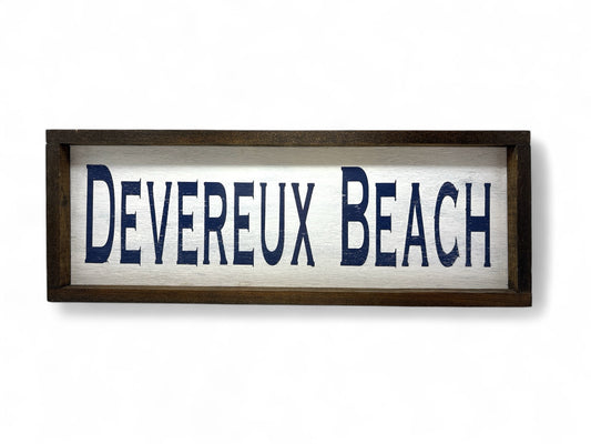 Devereux Beach Hand-Painted Wooden Sign