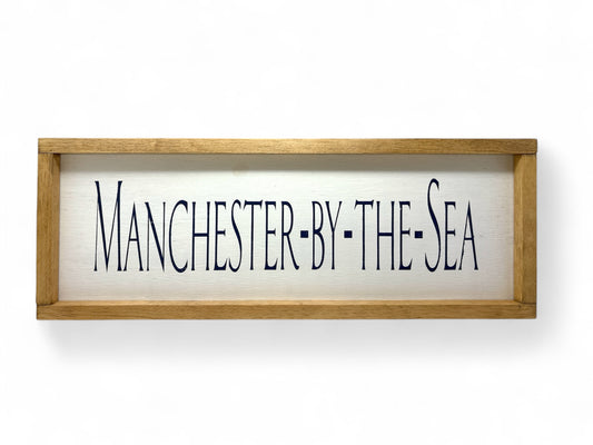 Manchester-by-the-Sea Hand-Painted Wooden Sign