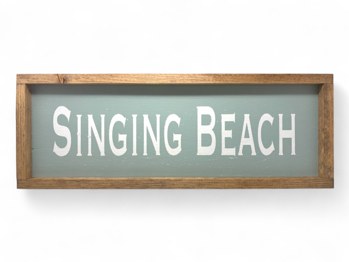 Singing Beach Hand-Painted Wooden Sign