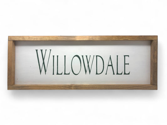 Willowdale Hand-Painted Wooden Sign