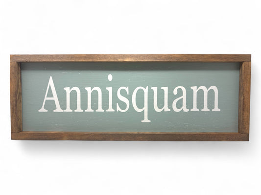 Annisquam Hand-Painted Wooden Sign