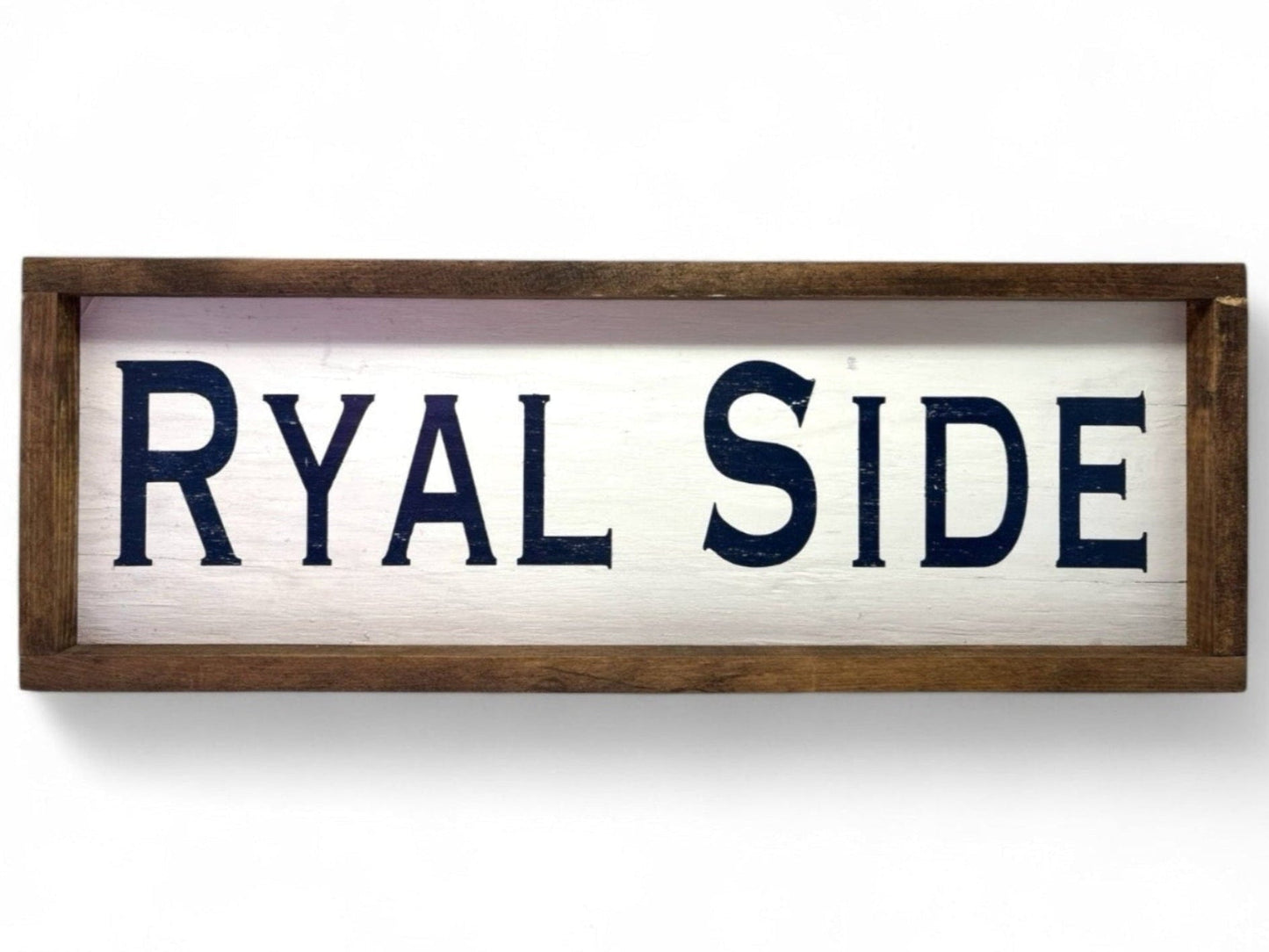 Ryal Side Hand-Painted Wooden Sign | Coastal Artisan Decor