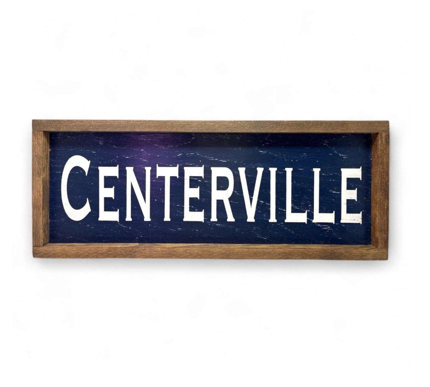 Centerville Hand-Painted Wooden Sign | Coastal Artisan Decor