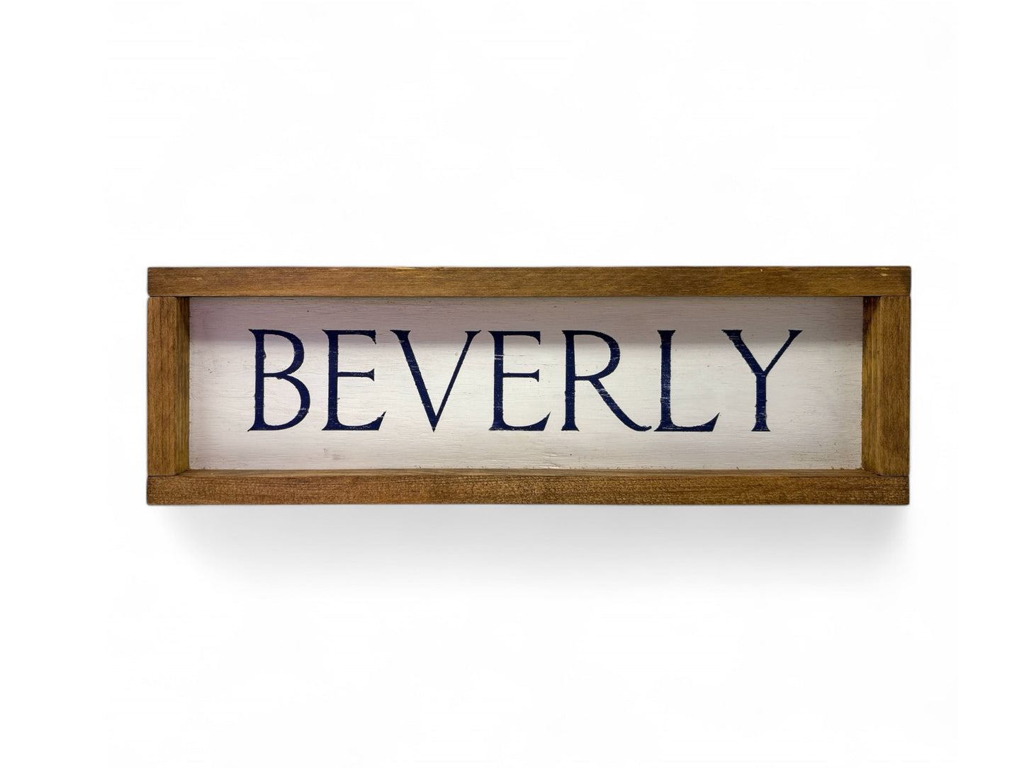 Beverly Hand-Painted Wooden Sign, Slim