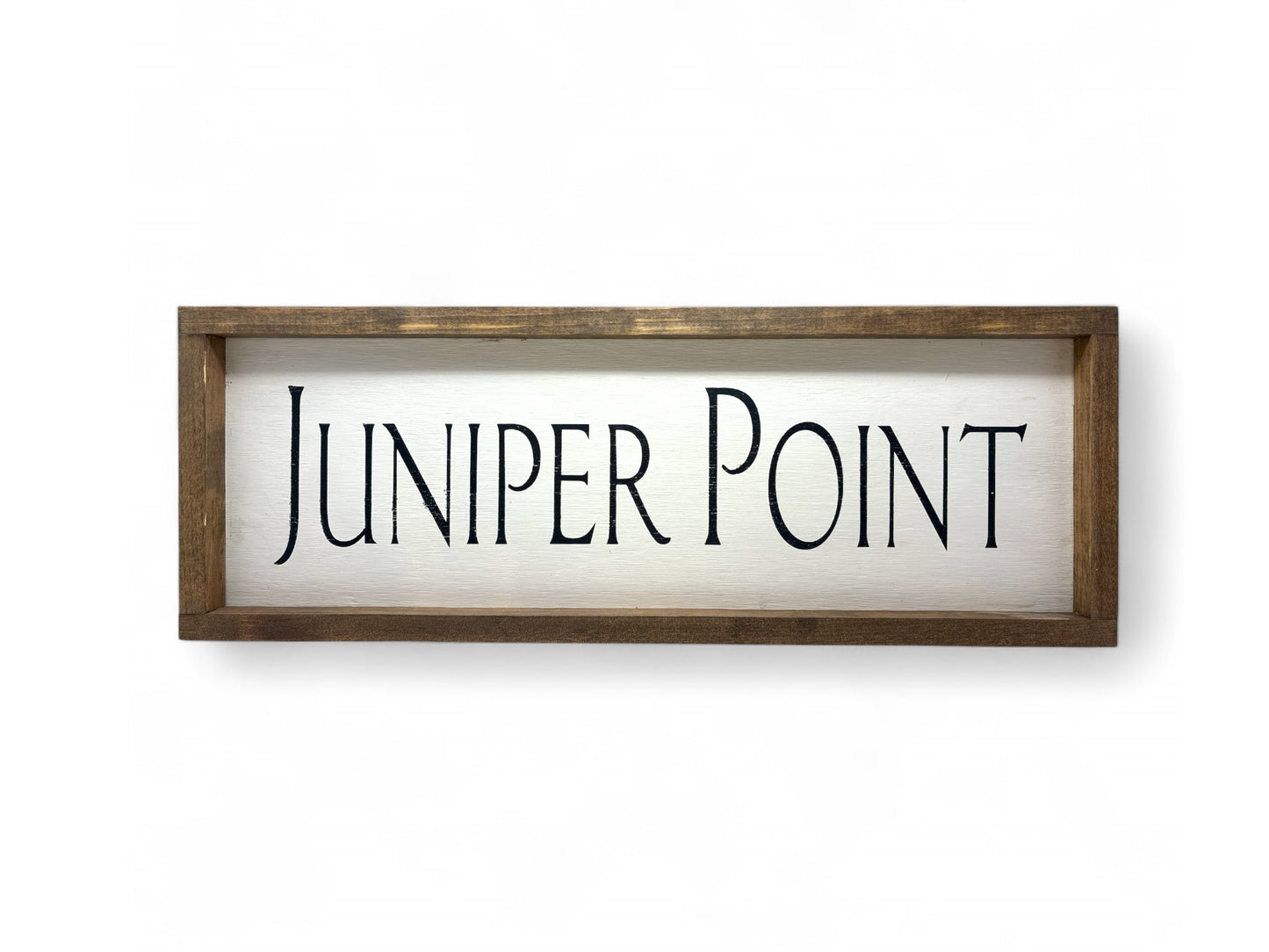 Juniper Point Hand-Painted Wooden Sign