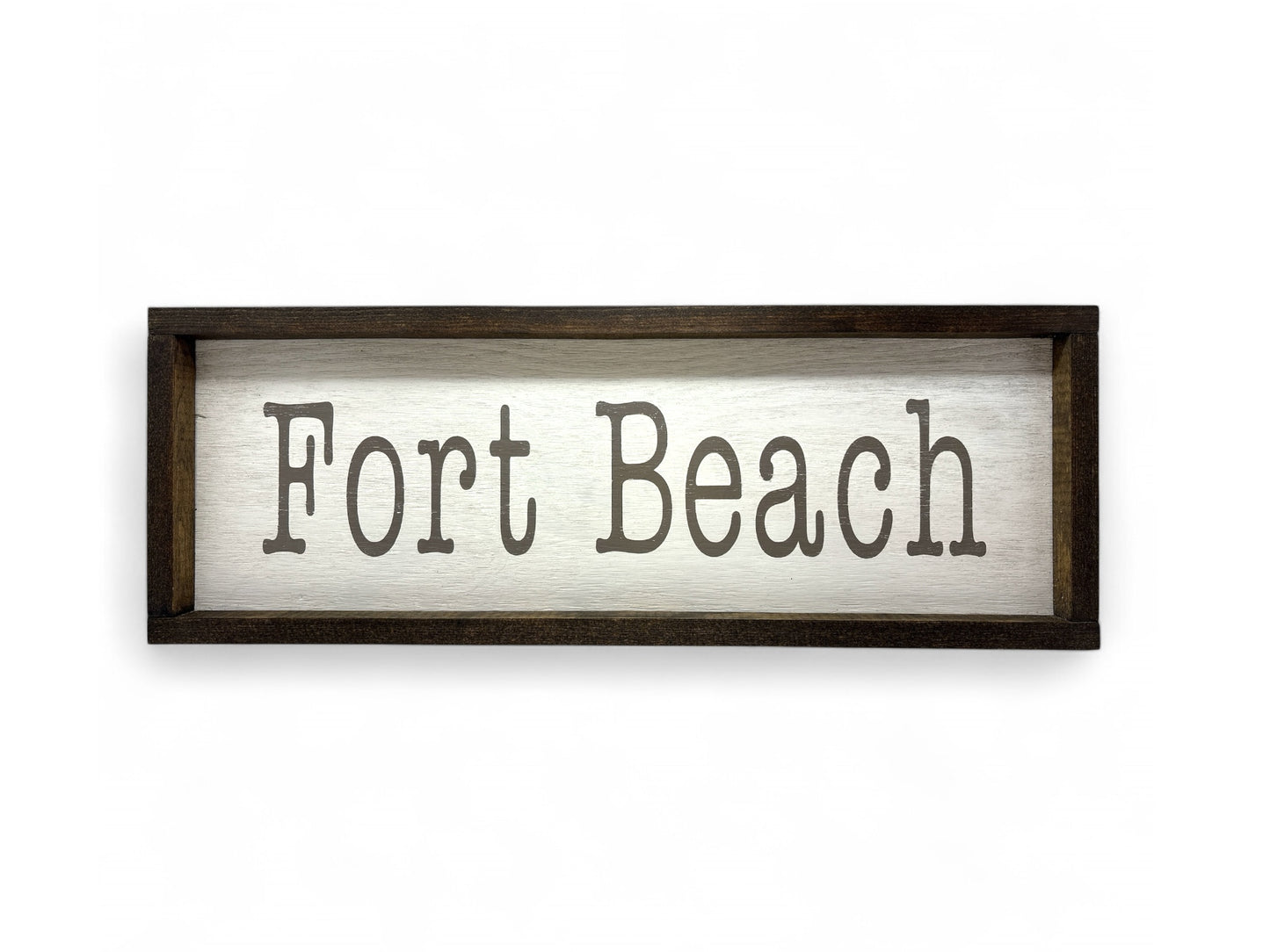Fort Beach Hand-Painted Wooden Sign