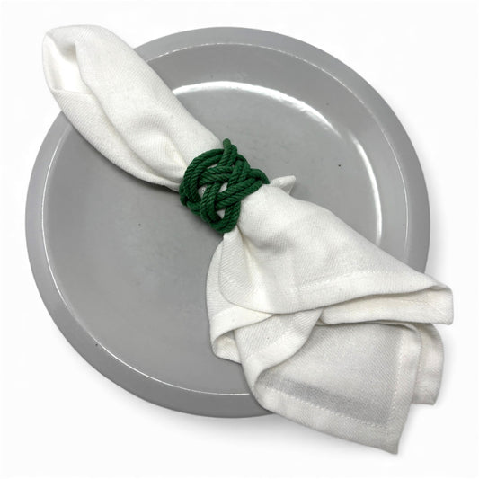 Handcrafted Rope Napkin Rings, Set of 4