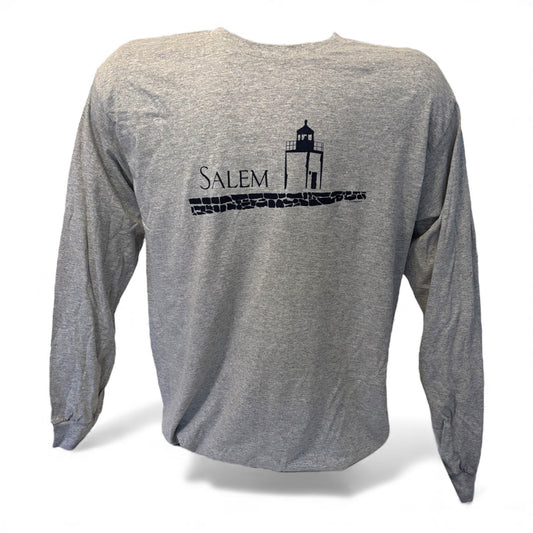 Salem Derby Wharf Lighthouse T-Shirt, Long Sleeve