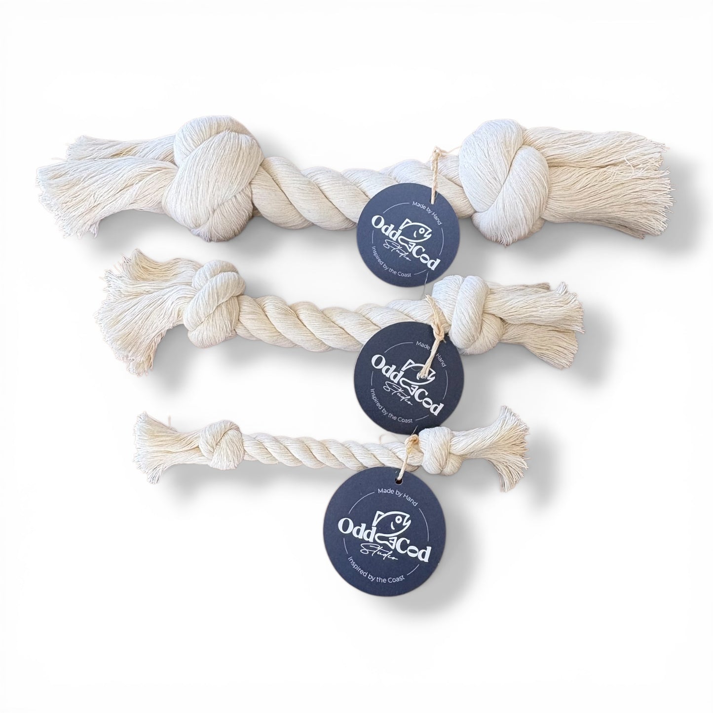 Matthew Walker Knot Dog Toy | Natural Cotton | Odd Cod Studio