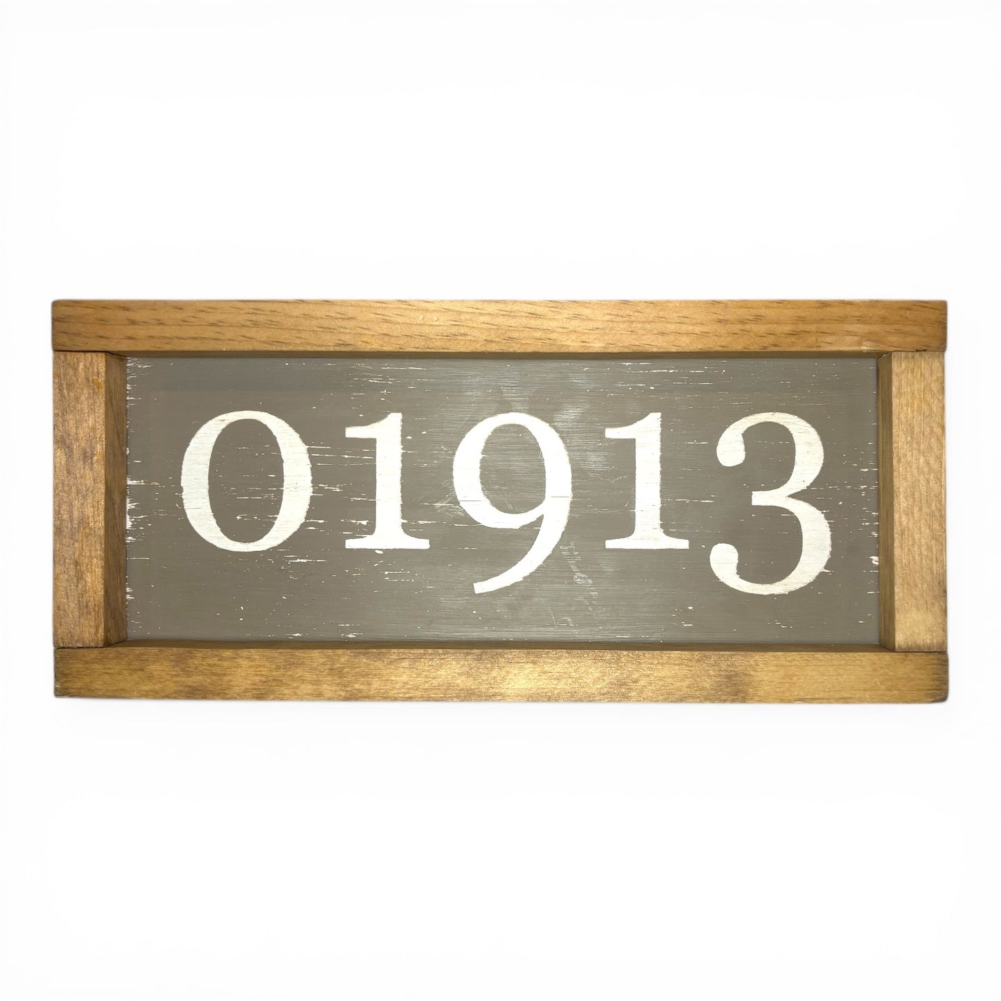 01913 Hand-Painted Zip Code Sign | Amesbury MA | Coastal Artisan Decor