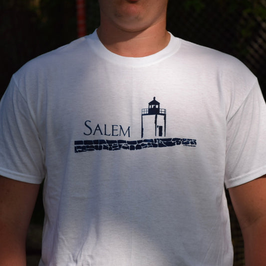 Salem Derby Wharf Lighthouse T-Shirt, Short Sleeve