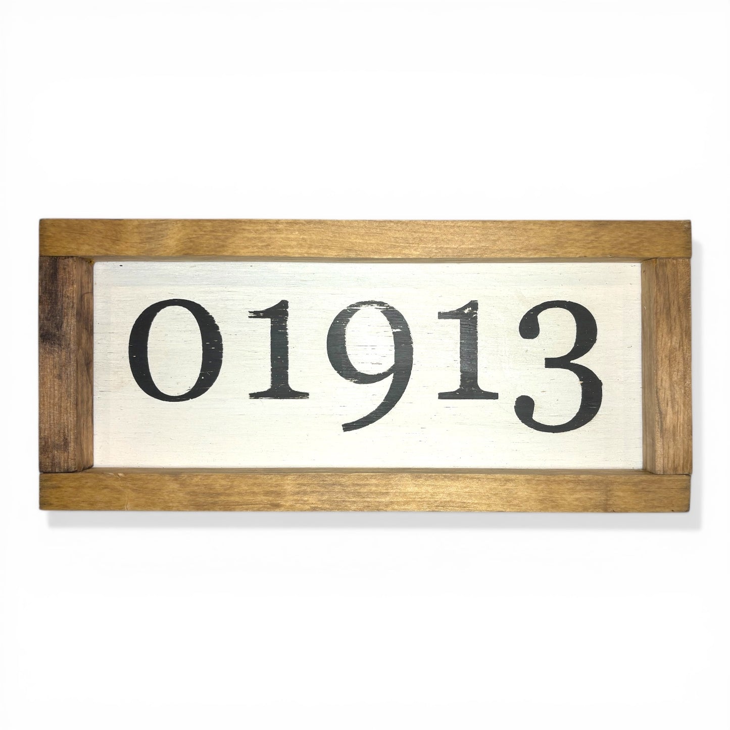 01913 Hand-Painted Zip Code Sign | Amesbury MA | Coastal Artisan Decor