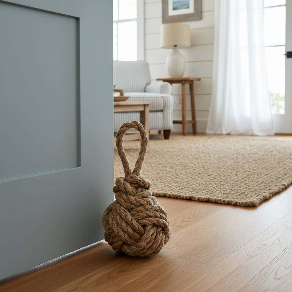 Crown and Wall Rope Doorstop | Coastal Artisan Decor
