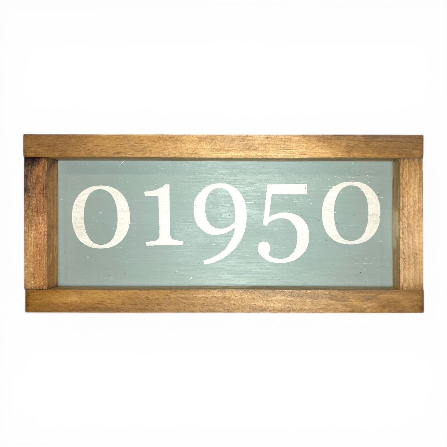01950 Hand-Painted Zip Code Sign | Newburyport MA | Coastal Artisan Decor