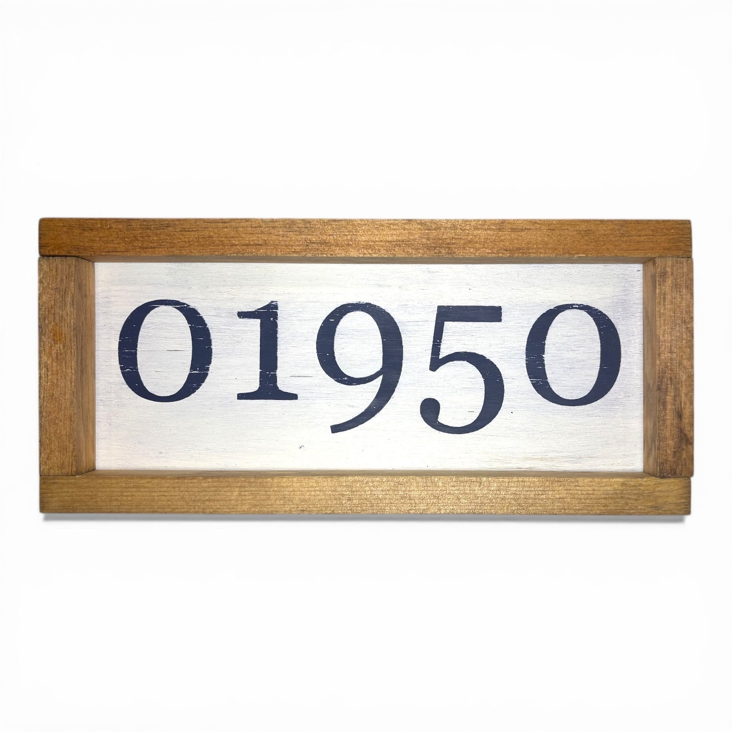 01950 Hand-Painted Zip Code Sign | Newburyport MA | Coastal Artisan Decor