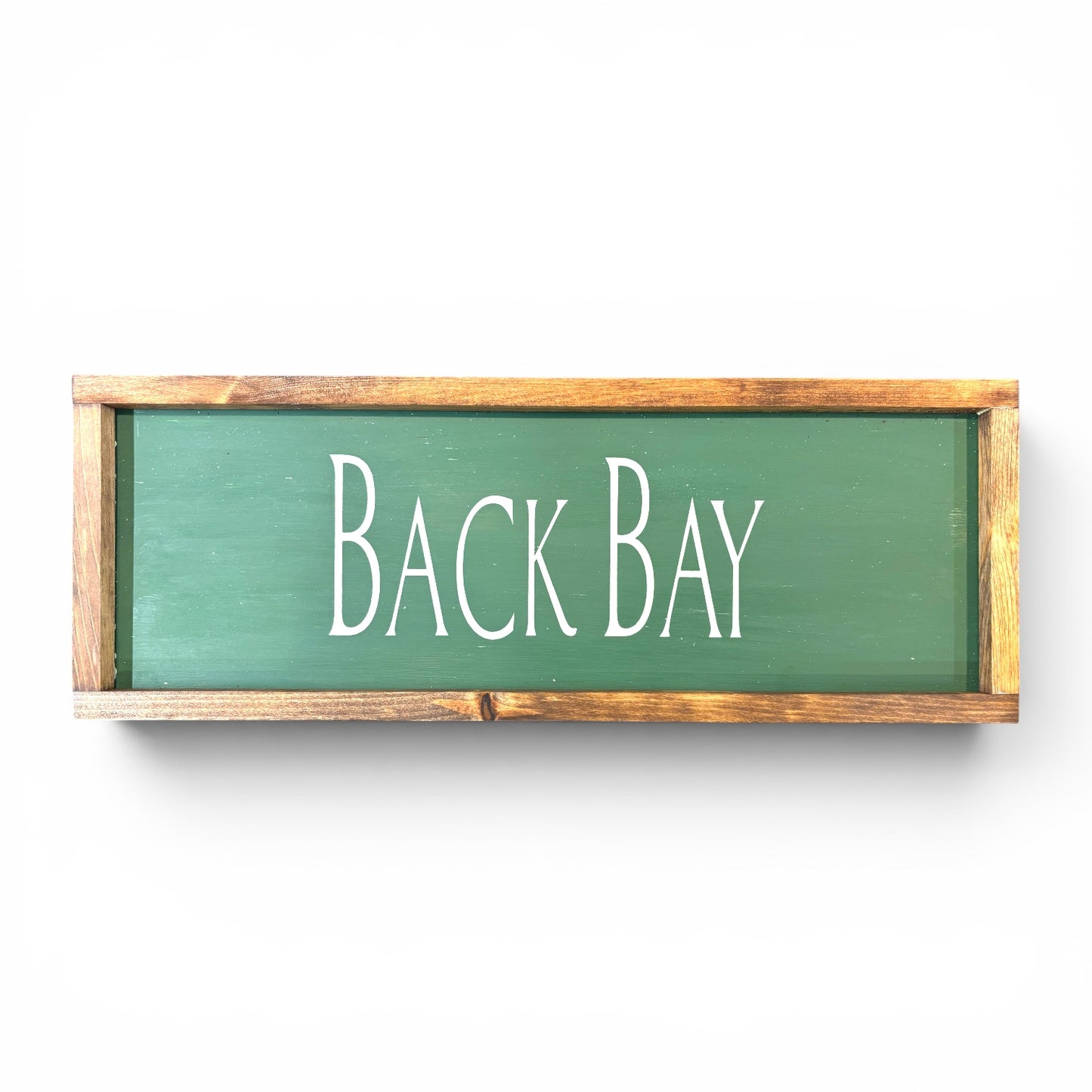 Back Bay Hand-Painted Wooden Sign | Coastal Artisan Decor