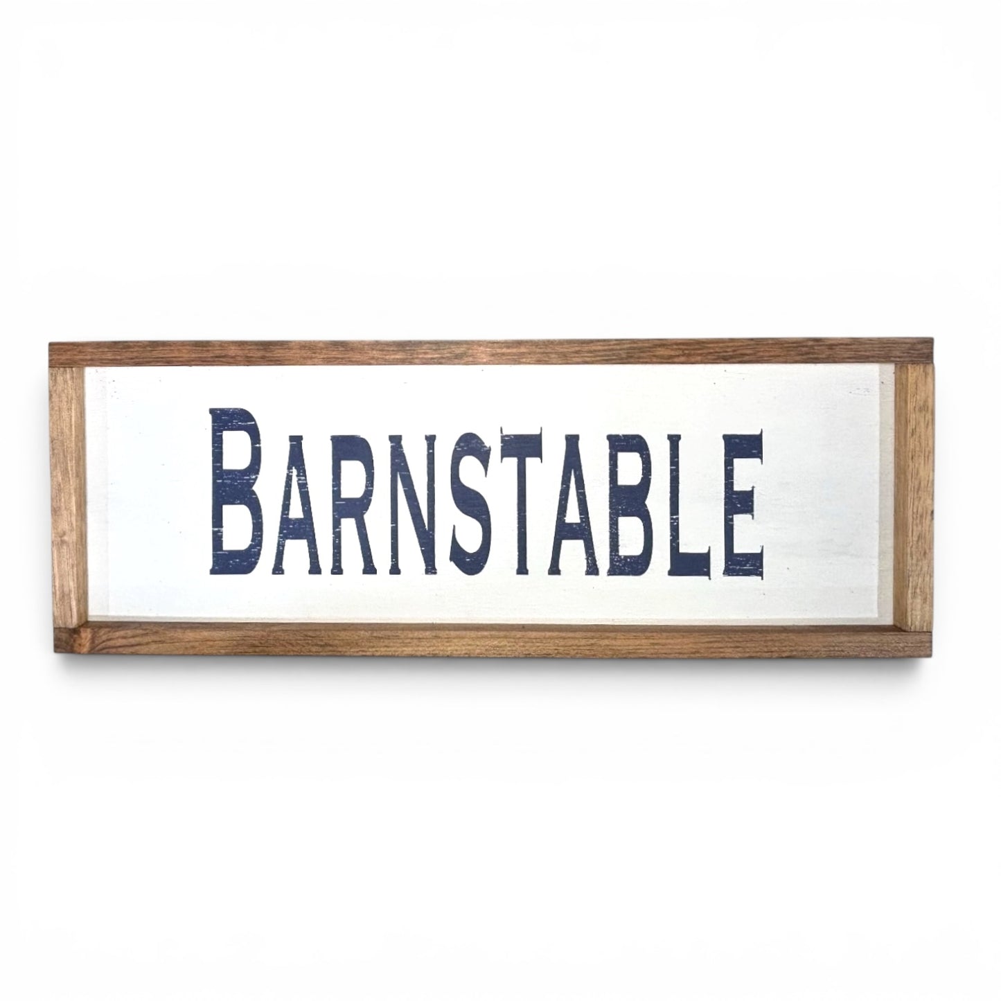 Barnstable Hand-Painted Wooden Sign | Coastal Artisan Decor