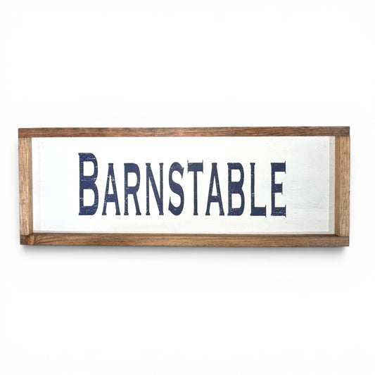 Barnstable Hand-Painted Wooden Sign | Coastal Artisan Decor