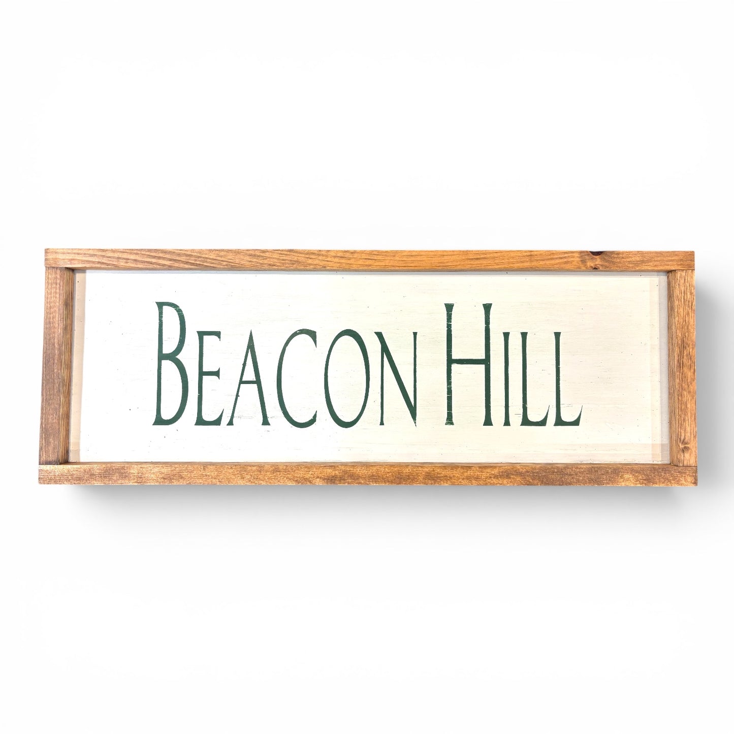 Beacon Hill Hand-Painted Wooden Sign | Coastal Artisan Decor