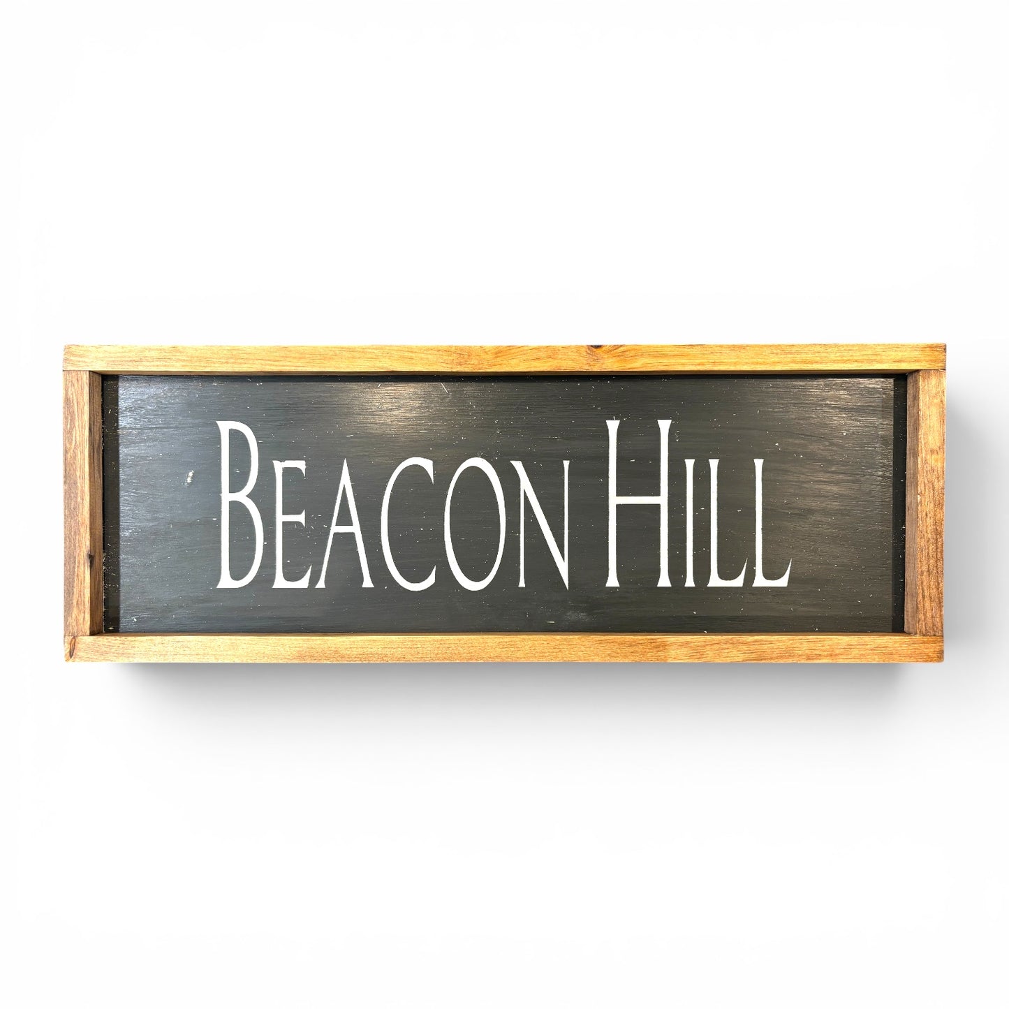 Beacon Hill Hand-Painted Wooden Sign | Coastal Artisan Decor