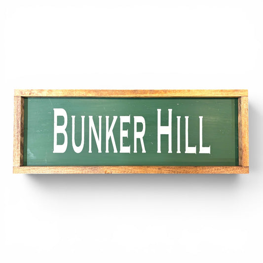 Bunker Hill Hand-Painted Wooden Sign | Coastal Artisan Decor