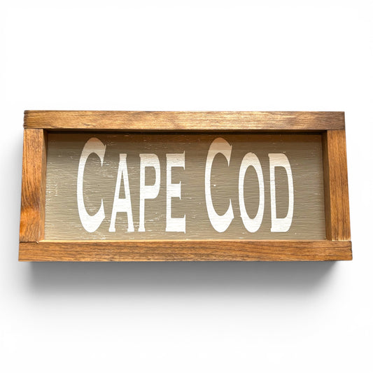 Cape Cod Hand-Painted Wooden Sign | Cove Size | Coastal Artisan Decor