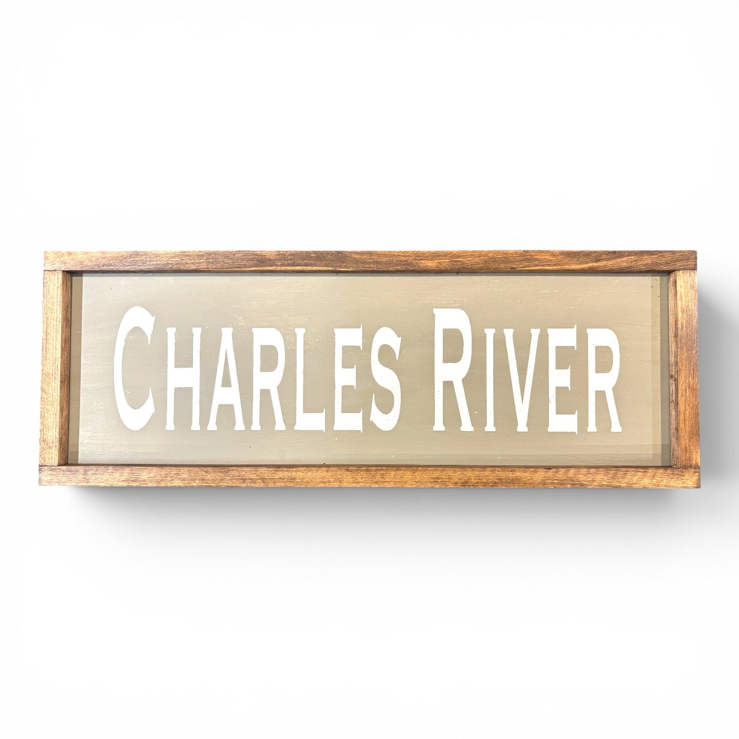 Charles River Hand-Painted Wooden Sign | Coastal Artisan Decor