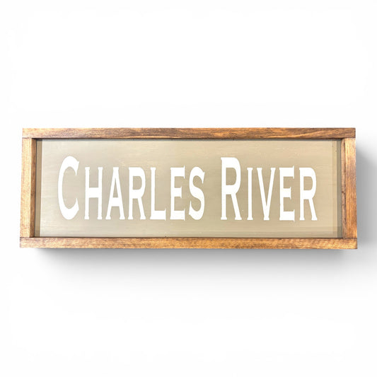 Charles River Hand-Painted Wooden Sign | Coastal Artisan Decor