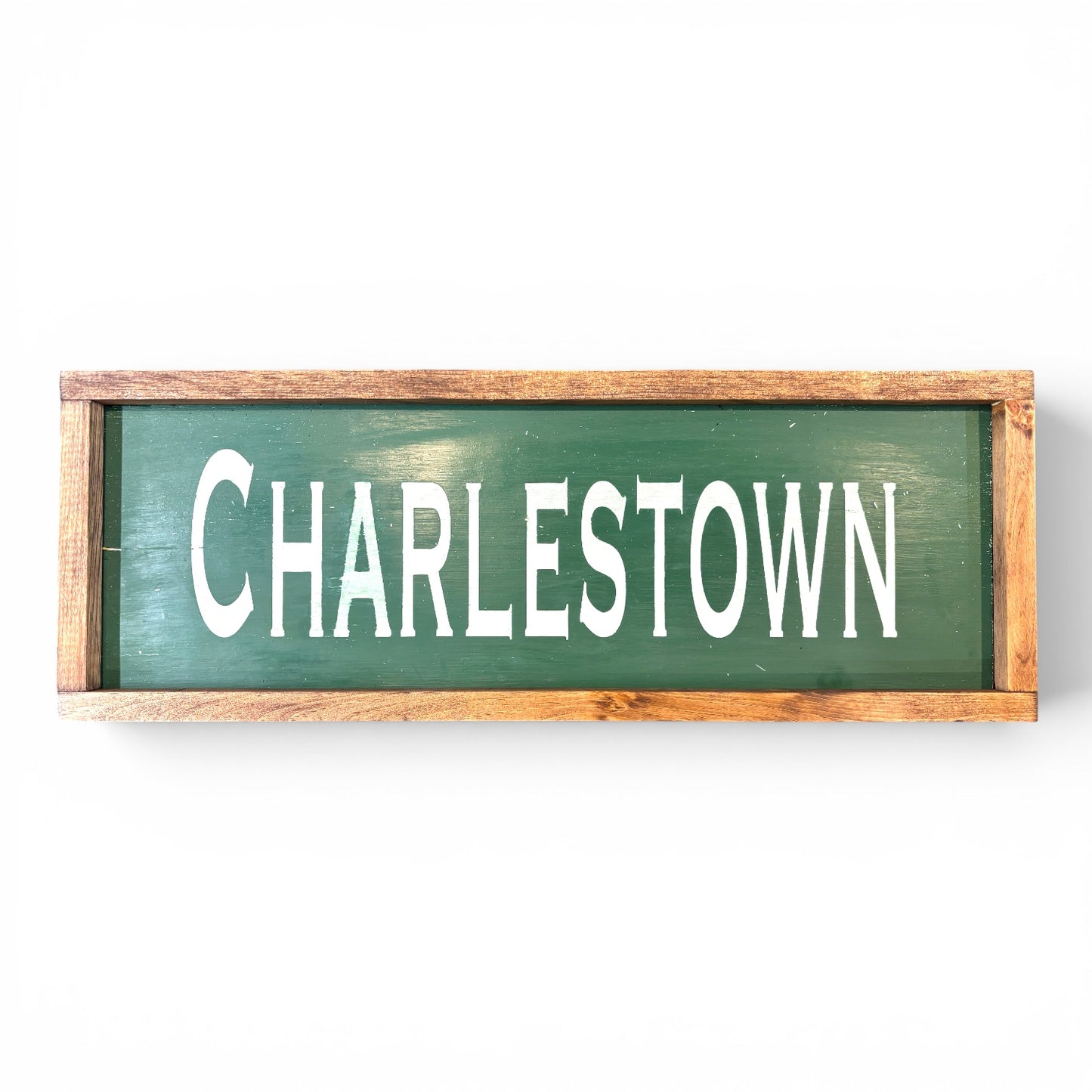 Charlestown Hand-Painted Wooden Sign | Coastal Artisan Decor