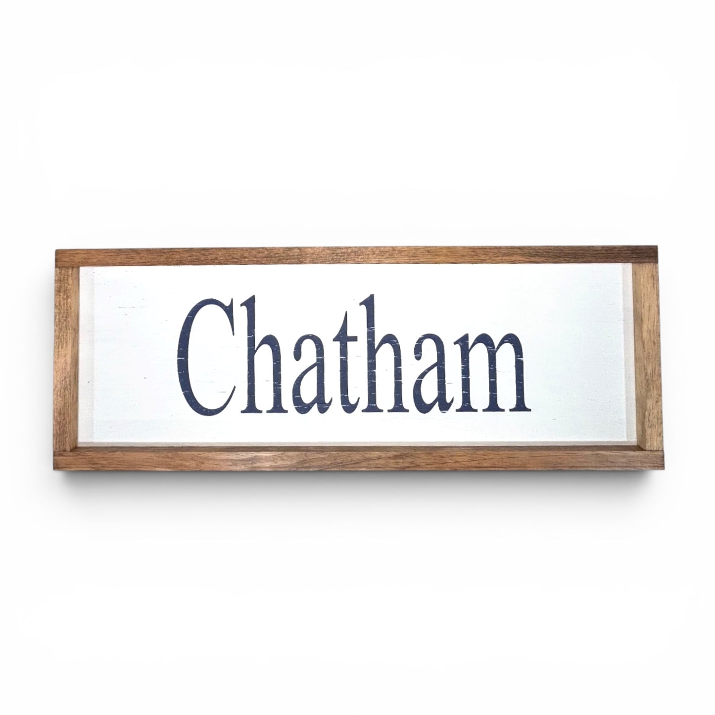 Chatham Hand-Painted Wooden Sign | Coastal Artisan Decor