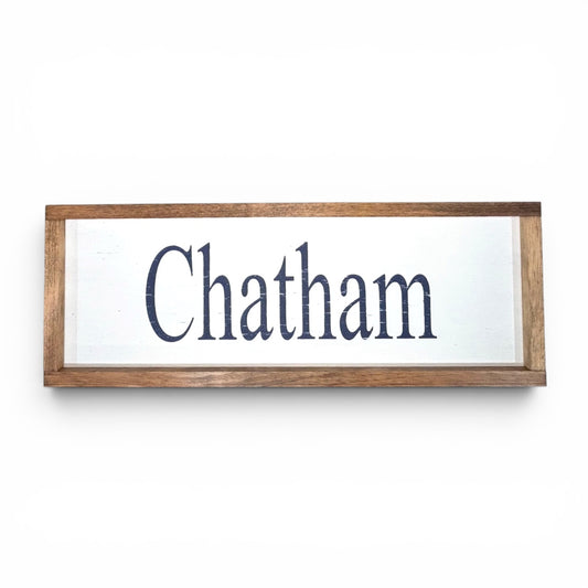 Chatham Hand-Painted Wooden Sign | Coastal Artisan Decor