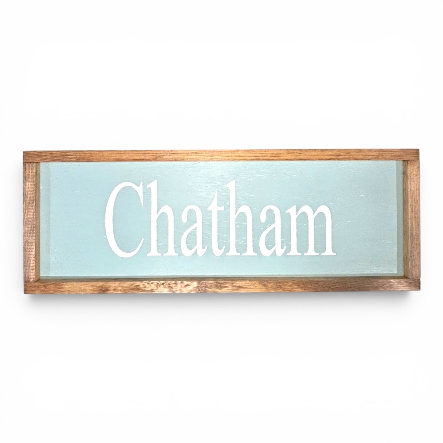 Chatham Hand-Painted Wooden Sign | Coastal Artisan Decor