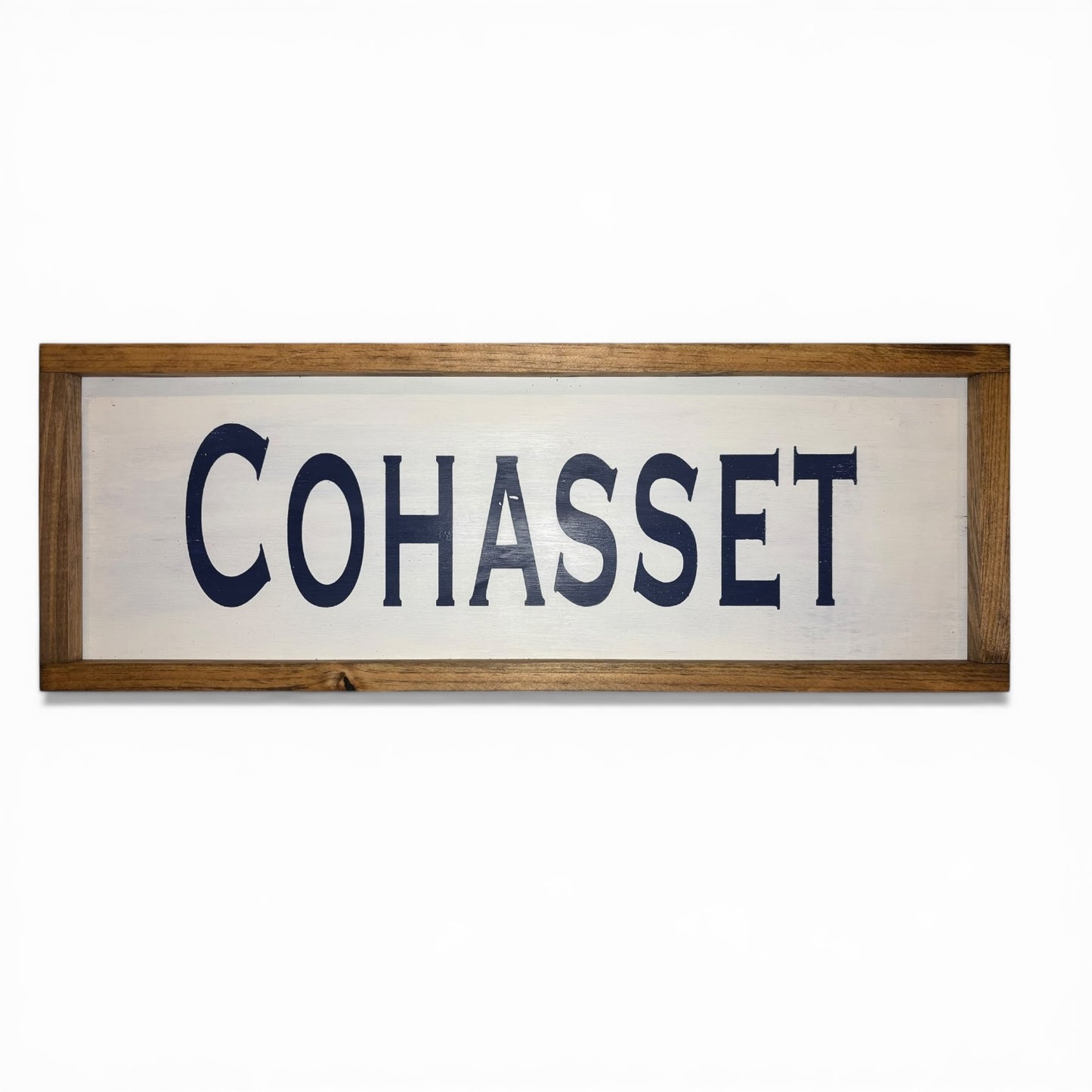 Cohasset Hand-Painted Wooden Sign | Coastal Artisan Decor