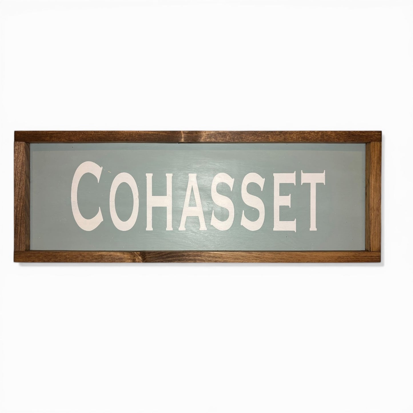 Cohasset Hand-Painted Wooden Sign | Coastal Artisan Decor