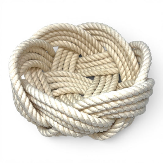 Turk's Head Rope Bowl | Cotton Rope | Coastal Artisan Decor | Odd Cod Studio