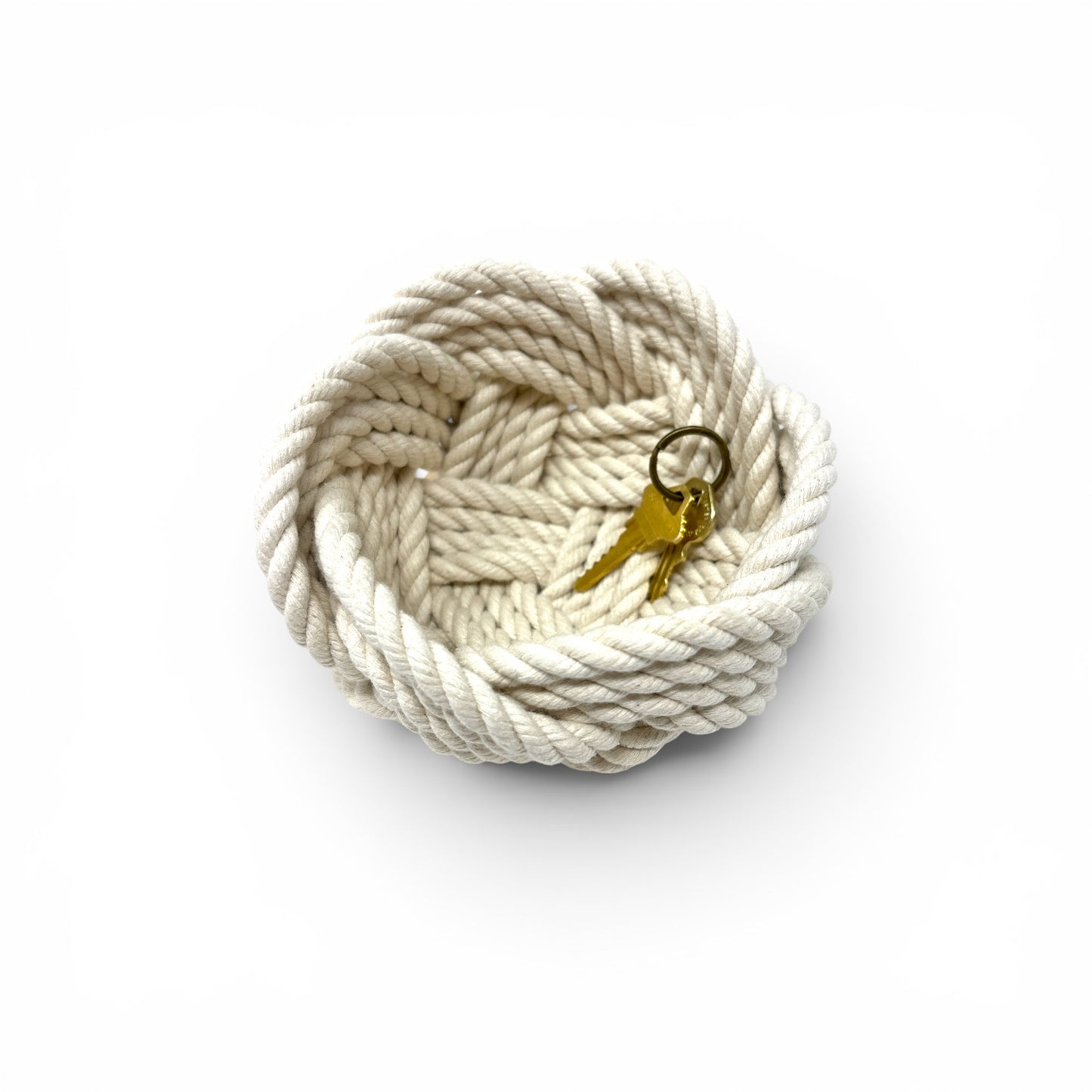 Turk's Head Rope Bowl | Cotton Rope | Coastal Artisan Decor | Odd Cod Studio