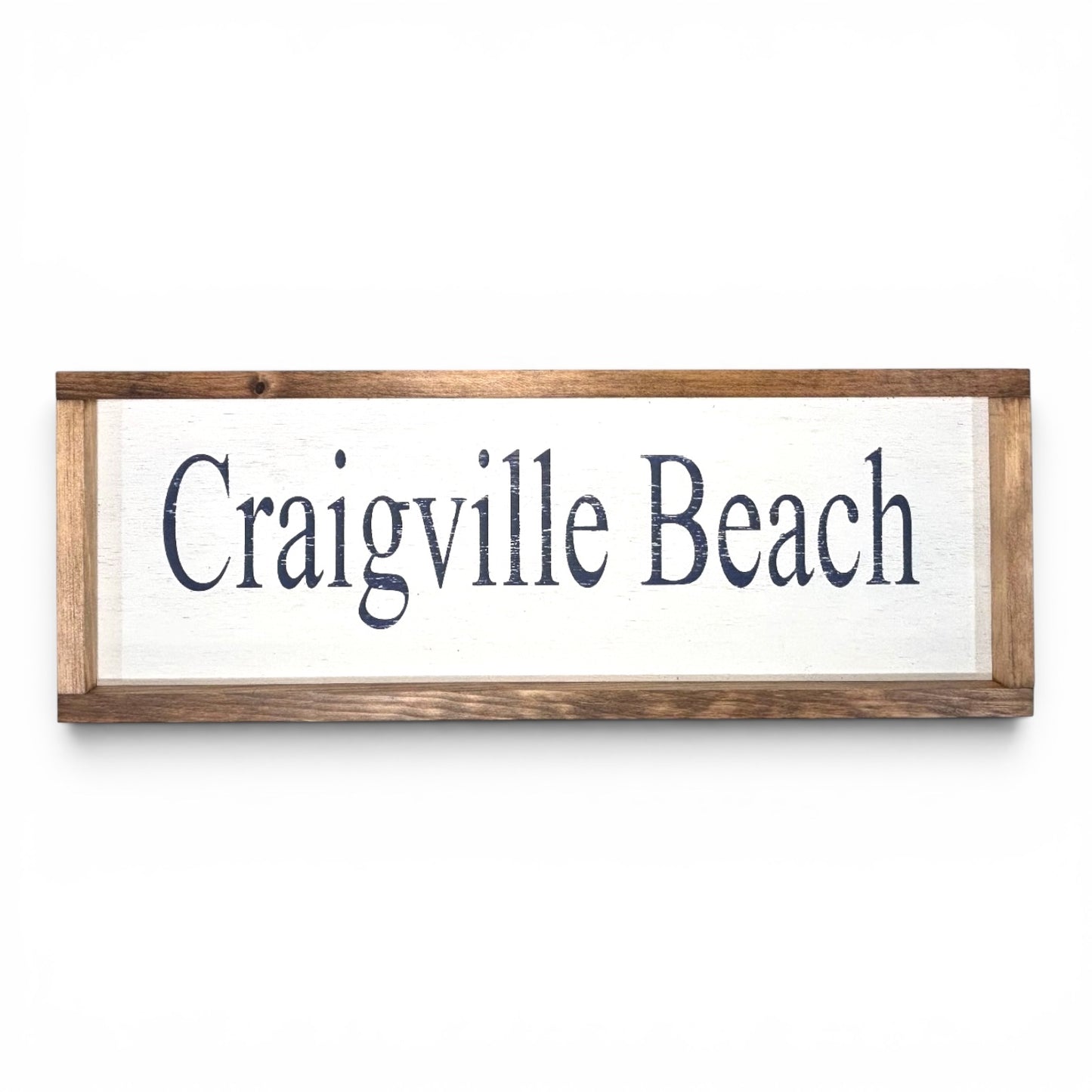 Craigville Beach Hand-Painted Wooden Sign | Coastal Artisan Decor