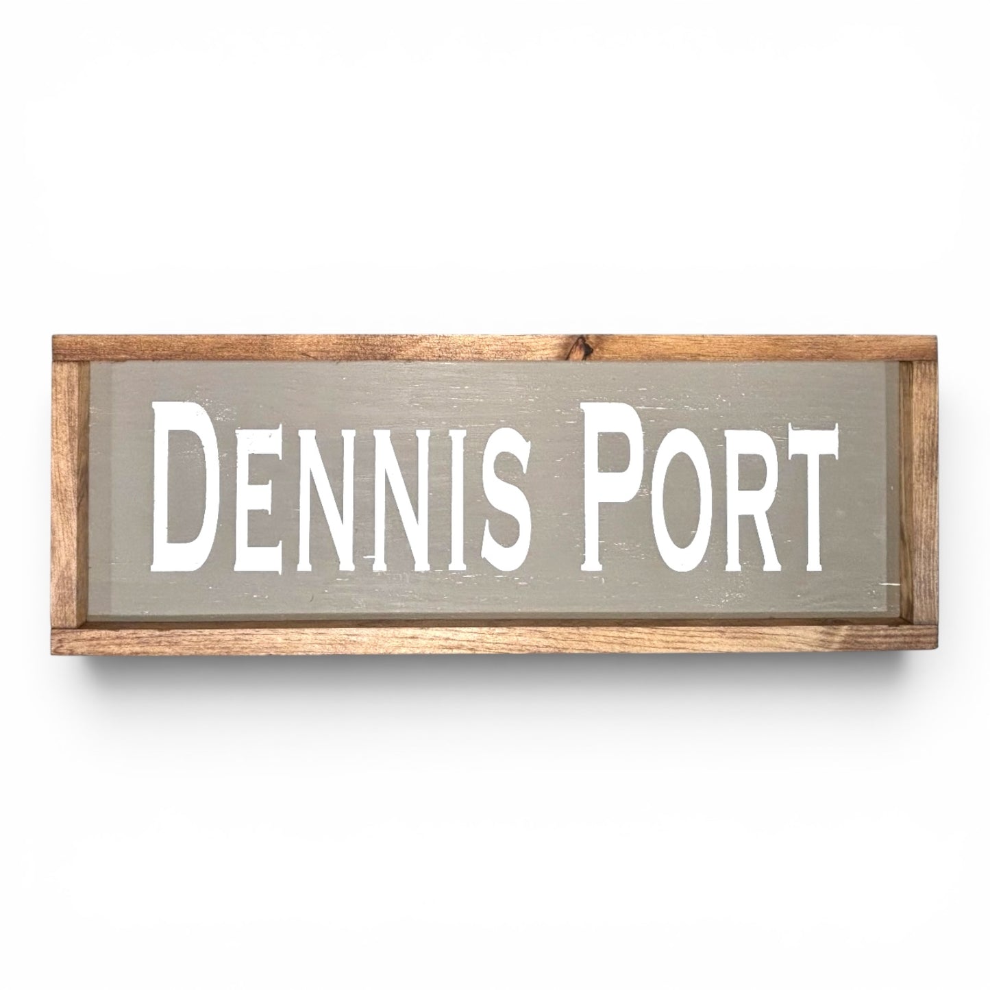 Dennis Port Hand-Painted Wooden Sign | Coastal Artisan Decor
