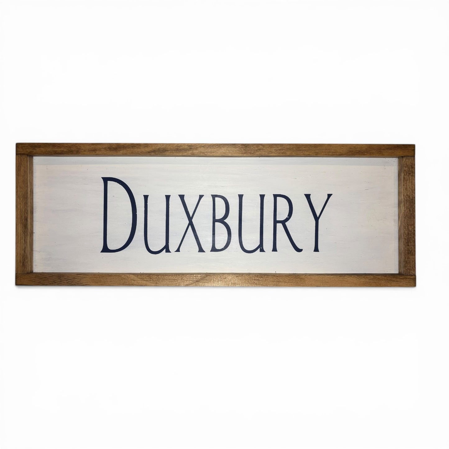 Duxbury Hand-Painted Wooden Sign | Coastal Artisan Decor