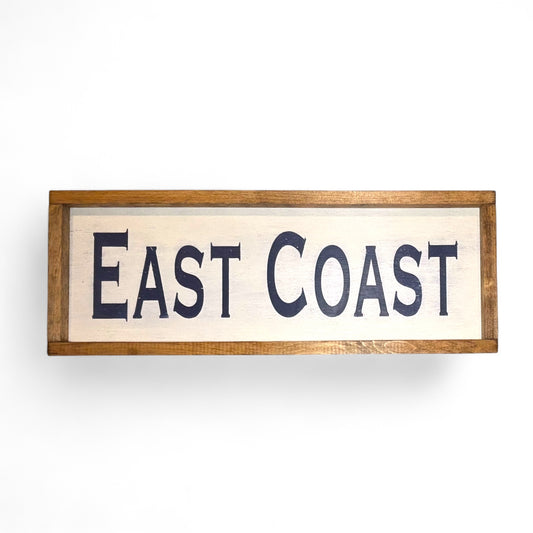 East Coast Hand-Painted Wooden Sign | Coastal Artisan Decor