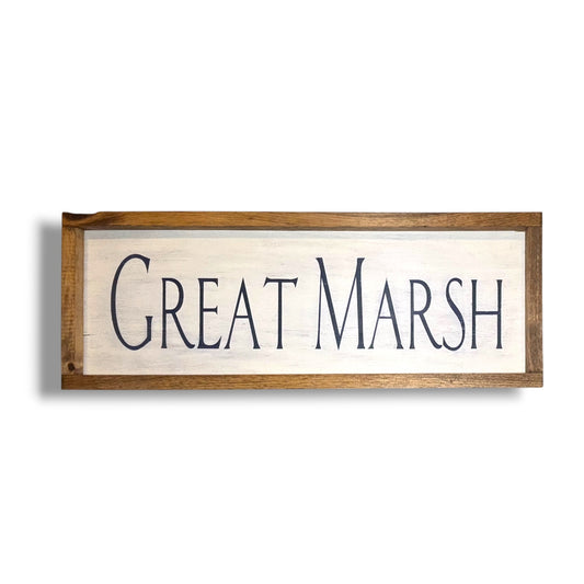 Great Marsh Hand-Painted Wooden Sign | Coastal Artisan Decor