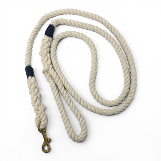 Coastal Canine Rope Dog Leash | Hand-Spliced Cotton | Odd Cod Studio