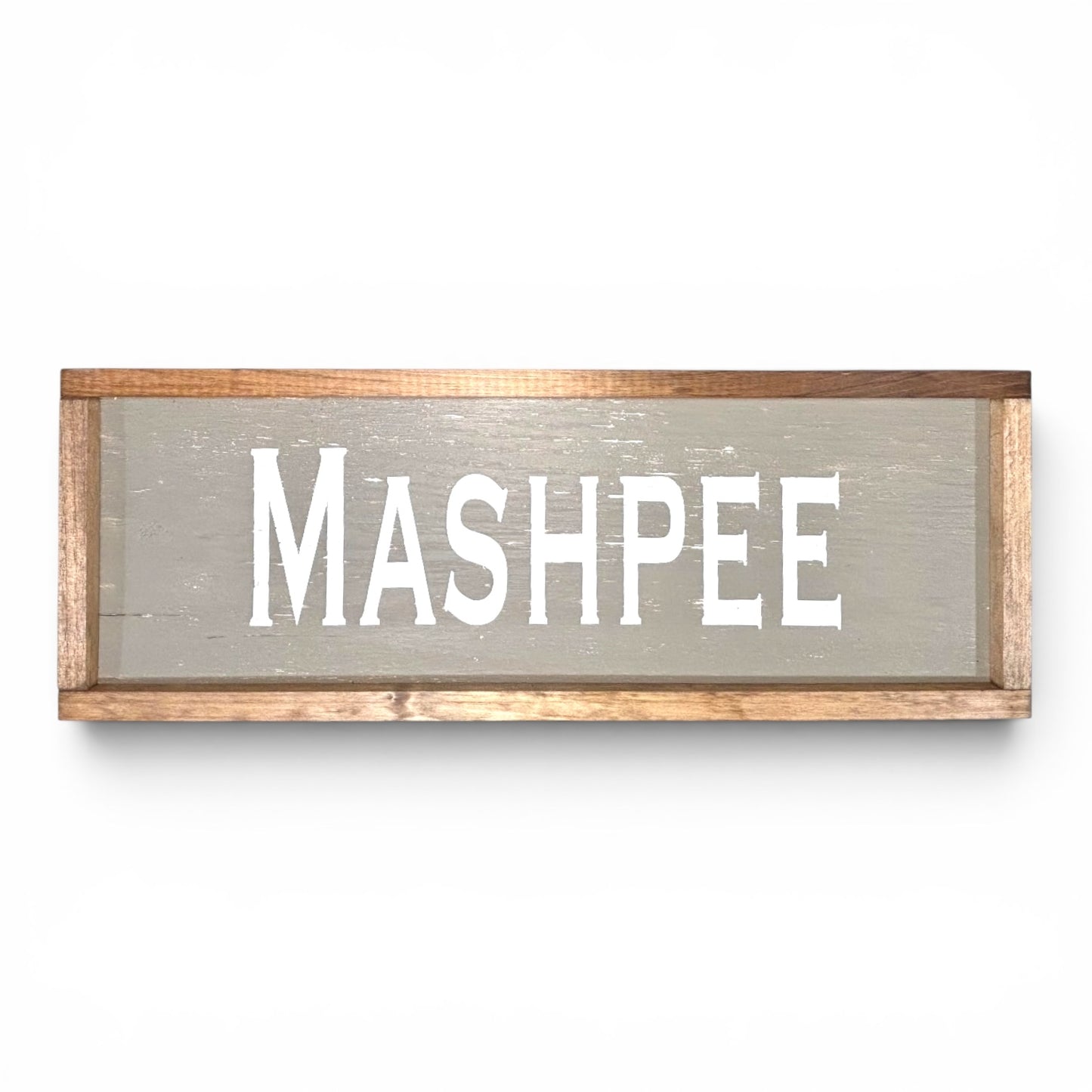 Mashpee Hand-Painted Wooden Sign | Coastal Artisan Decor