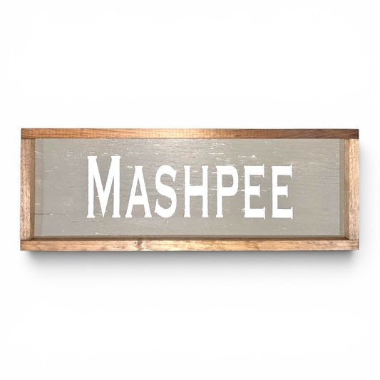 Mashpee Hand-Painted Wooden Sign | Coastal Artisan Decor
