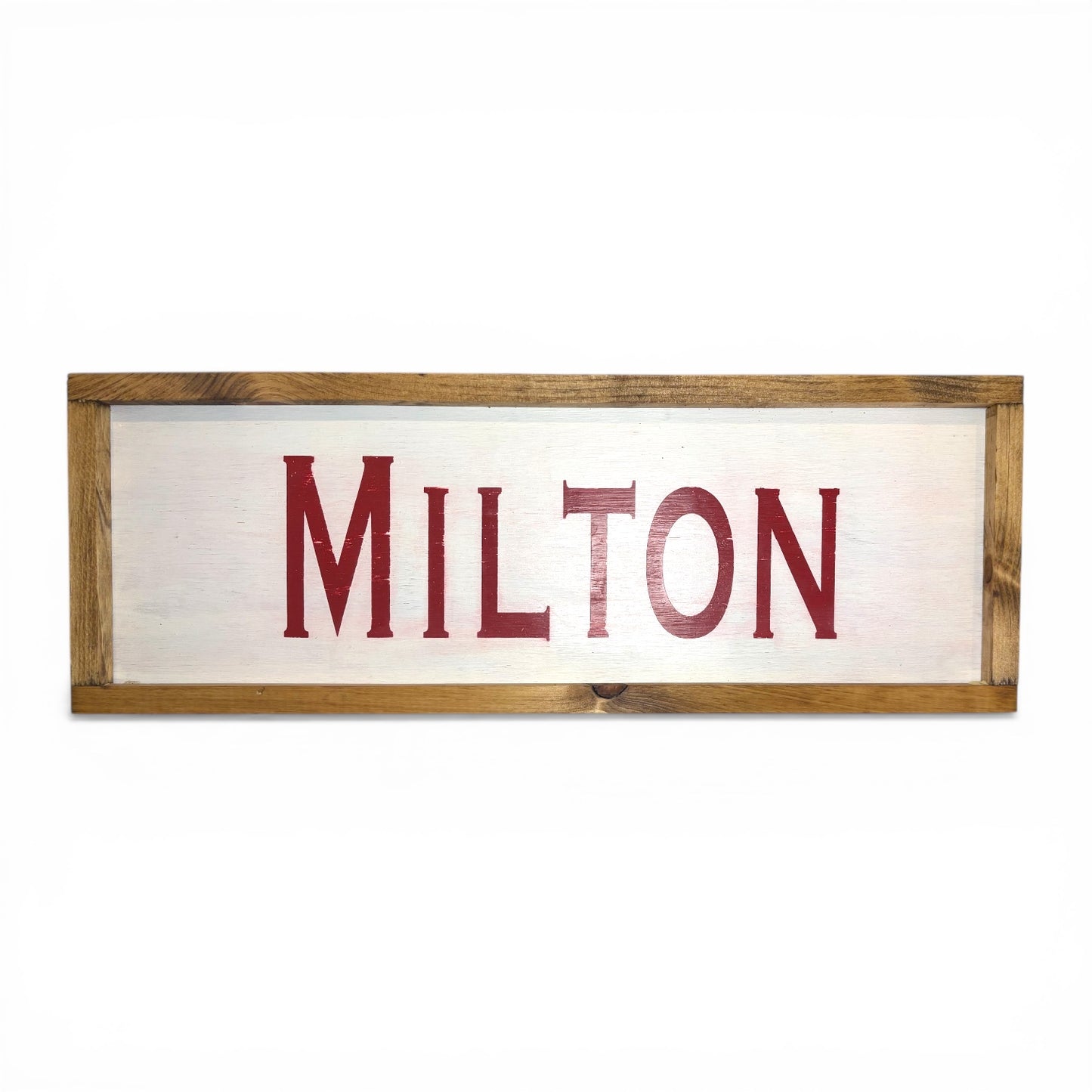 Milton Hand-Painted Wooden Sign | Coastal Artisan Decor