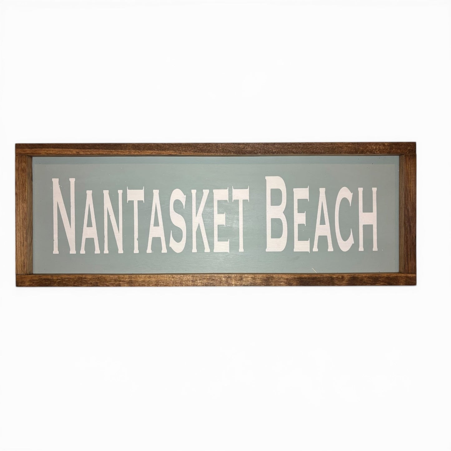 Nantasket Beach Hand-Painted Wooden Sign | Coastal Artisan Decor